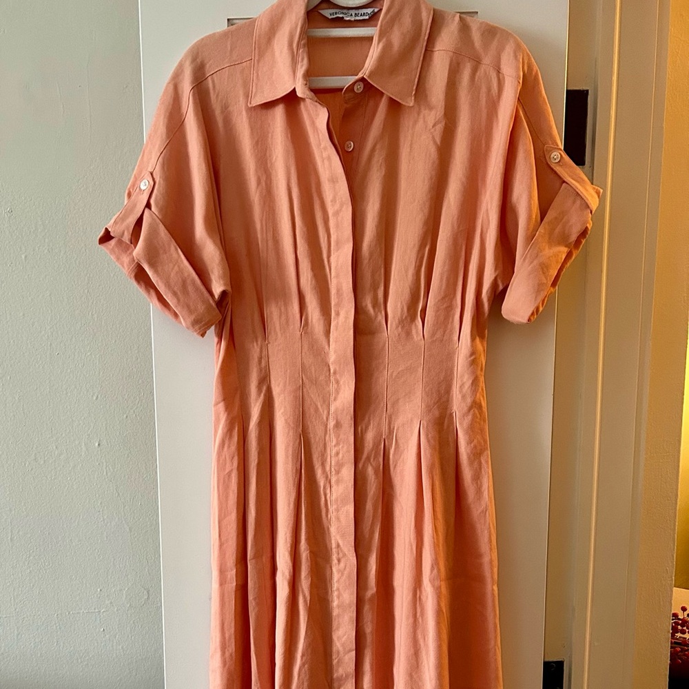 Veronica Beard Peach Midi Dress - Picture 5 of 9